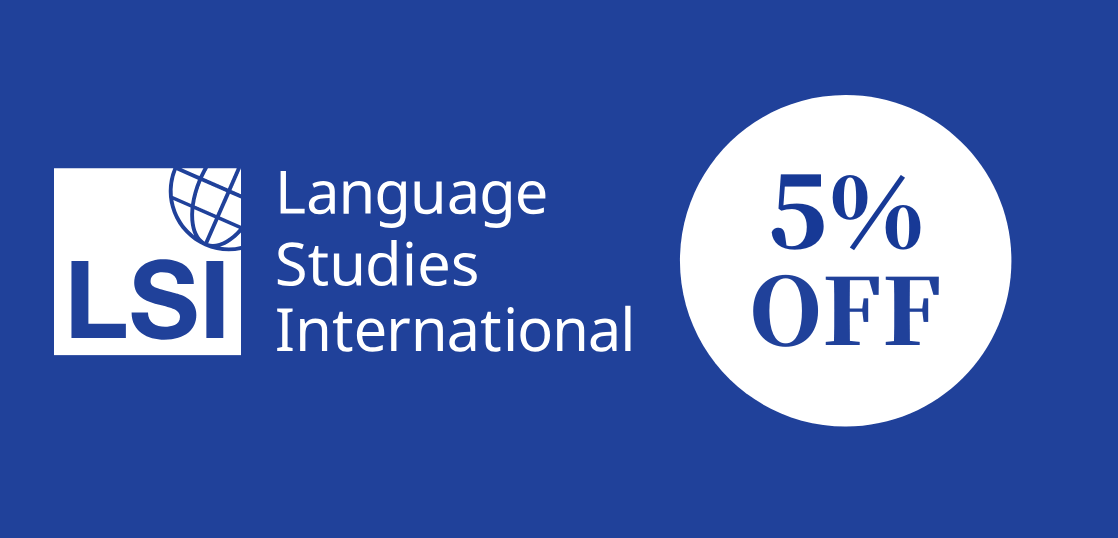 語学学校LSI（Language Studies Internaitonal）のキャンペーン、コース費用最大5%オフ